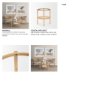 71044 - Weslyn Solid Light Brown Wood and Glass Top w/ Cane Side Table