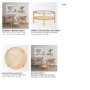 71045 - Weslyn Solid Light Brown Wood and Glass Top w/ Cane Coffee Table