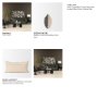 71091-CFD - Jalia 14x26 Cream/Black Cotton Decorative Lumbar Pillow Cover w/Down Filler
