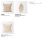 71099-CFD - Jeren 22x22 Beige Cotton Linen Square Pillow Cover w/Down Filler
