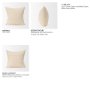 71100-CFD - Jenner 22x22 Cream Cotton Linen Blend Square Pillow Cover w/Filler