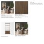 71118-AB - Baron Dark Brown Wood w/ Antiqued Aged Brass Metal 2-Door Open Shelving Unit