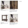 71123-AB - Jovia Brown Mango Wood W/ Cappuccino Marble Round Side Table
