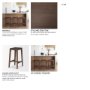 71132 - Colony Medium-Dark Brown Solid Wood Counter Stool