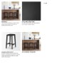 71133 - Colony Black-Brown Solid Wood Counter Stool