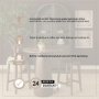 71135-AB - Allyson 32" Round Pedestal Dining Table | Cappuccino Marble & Dark Brown Wood | Seats 2