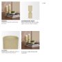 71151 - Akira Large Textured Beige Metal Pillar Candle Holder