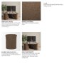 71193 - Curtis Barrel Back Dining Arm Chair | Brown Fabric w/ Tapered Wood
