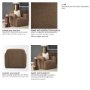 71198 - Saga Textured Brown Plush Fabric Upholstered Chair