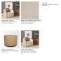 71202-AB - Fonda Cream Fabric w/ Natural Jute Swivel Accent Chair