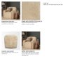 71203-AB - Huntley Cream Faux Fur Fabric Swivel Accent Chair