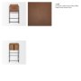 71226 - Stamford 36" Brown Leather Seat w/ Wood Back, Metal Frame Counter Stool