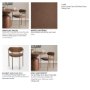 71227 - Parker Curved Back Dining Arm Chair | Brown Leather w/ Gold Metal