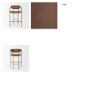 71228 - Parker Brown Leather Seat Gold Metal Counter Stool