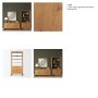 71232 - Belford 2-Door Open Light Brown Oak Wood Shelving Unit