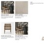 71245 - Reid Cane Back Dining Arm Chair | Cream Fabric w/ Brown Wood
