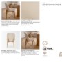 71247 - Abbie Curved Back Dining Side Chair | Oatmeal Fabric w/ Brown Wood
