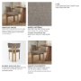 71250 - Soho Open Back Dining Side Chair | Gray Chenille w/ Brown Wood