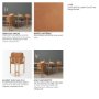 71255 - Carlisle Curved Back Dining Arm Chair | Tan Leather w/ Brown Wood