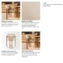 71256 - Carlisle Curved Back Dining Arm Chair | Cream Chenille w/ Brown Wood