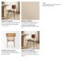 71261 - Motley Open Back Dining Side Chair | Cream Fabric w/ Brown Wood