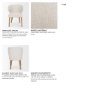 71265 - Niles Wingback Dining Side Chair | Cream Fabric w/ Med Brown Wooden
