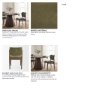 71274 - Cline Curved Back Dining Side Chair | Olive Fabric w/ Brown Wood
