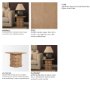 71295 - Trellyn Light Brown Wood w/ Carved Woven Base Square Accent Table