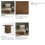 71296 - Trellyn Dark Brown Wood w/ Carved Woven Base Square Accent Table