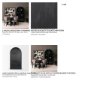 71309 - Suri Black Wood W/Glass Doors Arched Curio Cabinet
