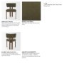 71316 - Soho Open Back Dining Side Chair | Olive Fabric w/ Brown Wood