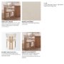 71318 - Soho Open Back Dining Side Chair | Cream Fabric w/ Light Brown Wood