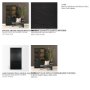 71327 - Henry Black & Light Brown Oak Wood w/ Glass Doors Curio Cabinet