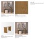 71330-AB - Milos Travertine Top w/ Light Brown Oak Wood Console Table