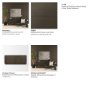 71338 - Cinder Distressed Dark Brown Wood Reeded 4-Door Closed Sideboard