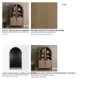 71346 - Sloan 47.5W x 80.5H Light Brown W/Black Metal Frame Arched Cabinet