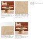 71350-AB - Allyson 36" Light Wood Base w/ Travertine Top Coffee Table