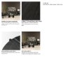 71352-AB - Rumer Black Wood w/ Black Marble Coffee Table