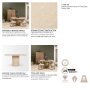 71356-AB - Sorrano 59" Round Pedestal Dining Table | Botticino Marble | Seats 6