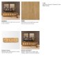 71381 - Valterra Light Brown Wood w/ Travertine 6 Door Media Console