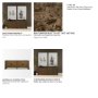 71391-AB - Kendrix Dark Brown Oak Wood Cappuccino Marble 4 Door Closed Sideboard