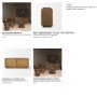 71410 - Valterra Dark Brown Wood w/ Cappuccino Marble 4 Door Sideboard