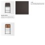 71424 - Stamford 36" Total Height Charcoal-Brown Leather Seat w/ Wood Back Metal Counter Stool