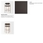 71426 - Parker Charcoal-Brown Leather Seat Gold Metal Counter Stool