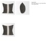 71431-CFD - Cooper 20x20 Square Black w/ Cream Stripe Pillow Cover w/Down Filler
