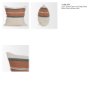 71435-CFD - Mason 22x22 Square Cream w/ Orange Stripe Pillow Cover w/Down Filler