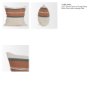 71435-CFNA - Mason 22x22 Square Cream w/ Orange Stripe Pillow Cover w/Non-Allergen Filler