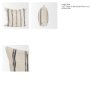 71437-CFD - Liv 22x22 Cream w/ Black Stripes Pillow Cover w/Down Filler