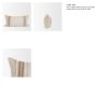 71441-CFD - Maeve 14x26 Lumbar Natural Linen w/ Orange Stripes Pillow Cover w/Down Filler