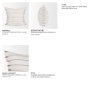 71444 - Willow 20x20 Square Cream w/ Camel Stripes Decorative Pillow Cover